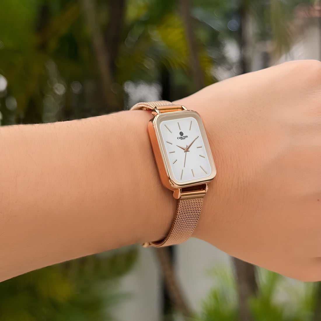 Women Diana CLDWMS-05 Analog White Rose Gold Stainless Steel Mesh - Watch