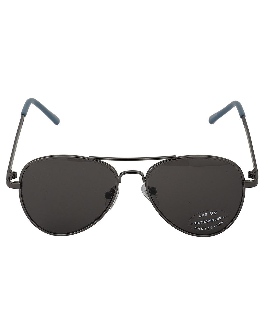 Carlton London Black Lens Gunmetal-Toned Aviator Sunglasses With Uv Protected Lens For Boy