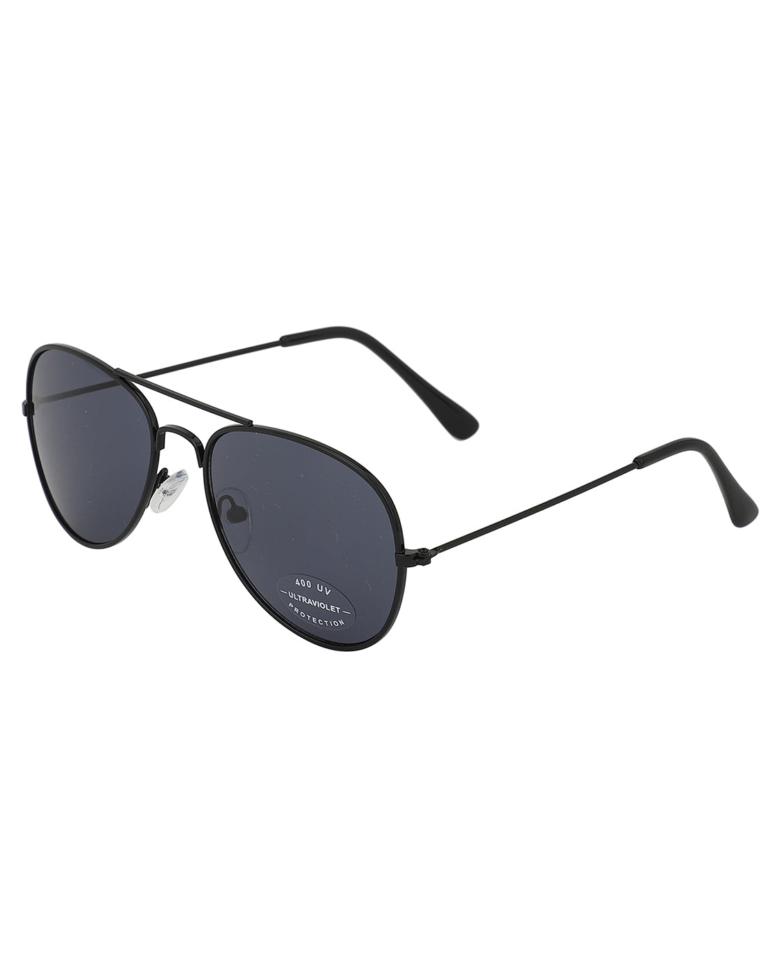 Carlton London Black Lens &amp; Black Aviator Sunglasses With Uv Protected Lens For Boy