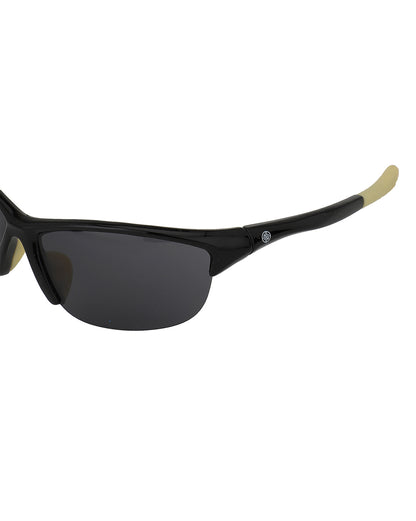 Carlton London Black Lens &amp; Black Sports Sunglasses For Boy