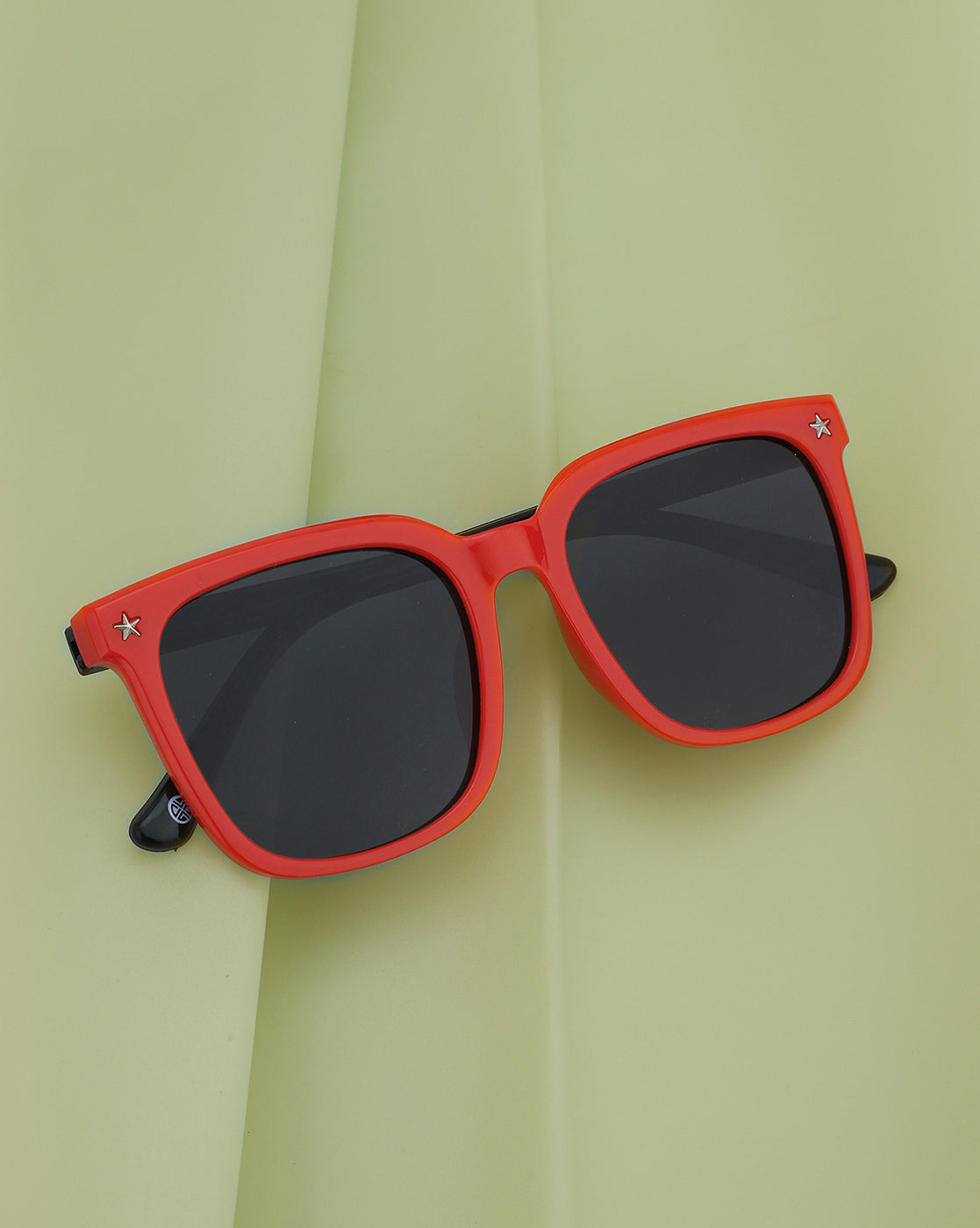 Red & Black Toned with Polarised Lens Rectangle Sunglass for boy