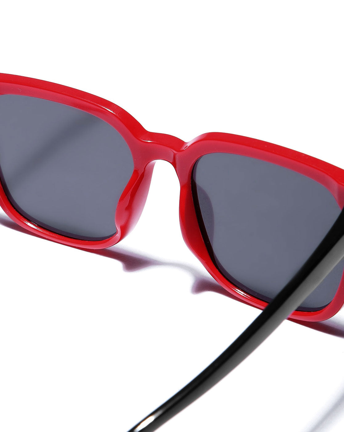 Red & Black Toned with Polarised Lens Rectangle Sunglass for boy