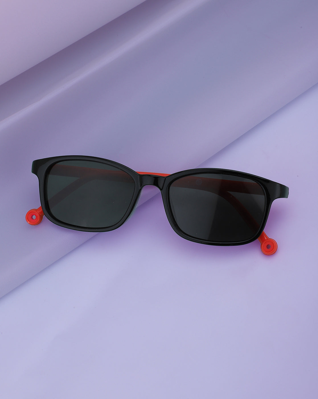Black & Red Toned with Polarised Lens Rectangle Sunglass for boy