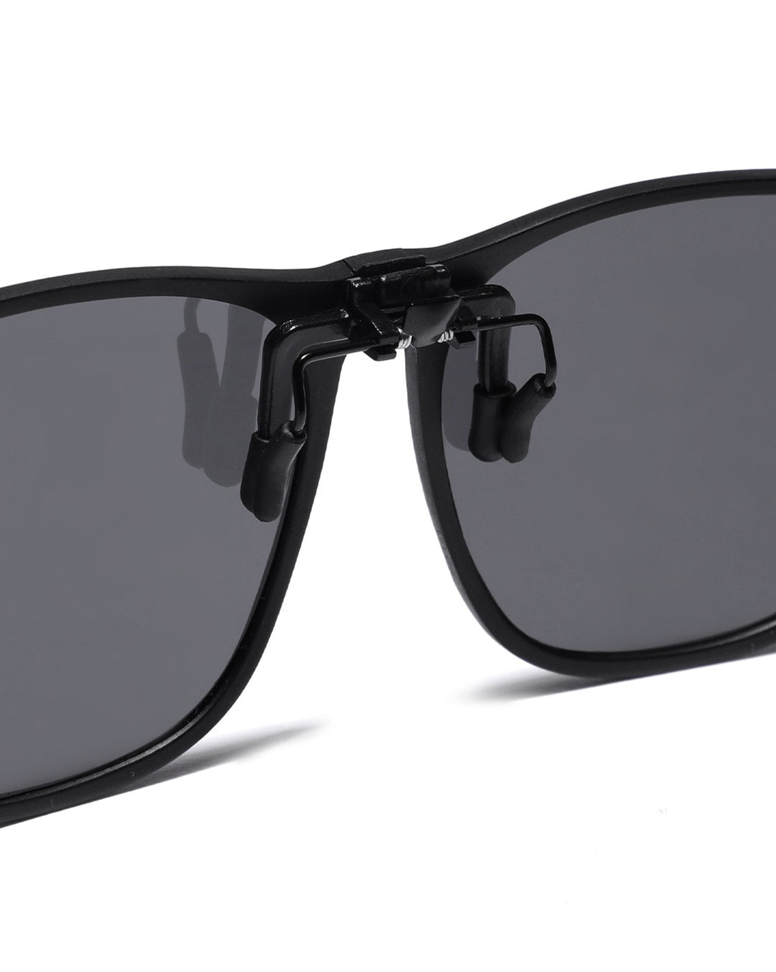 Black Toned Polarised Lens Cat Eye Sunglass Clip for women