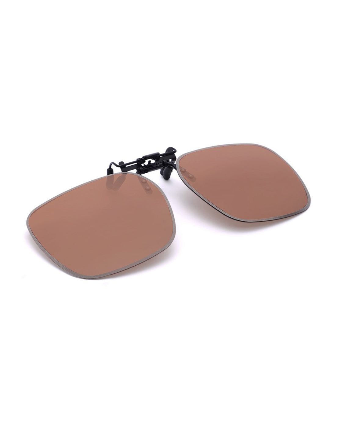Brown & Grey Toned Polarised Lens Sunglass Clip for unisex