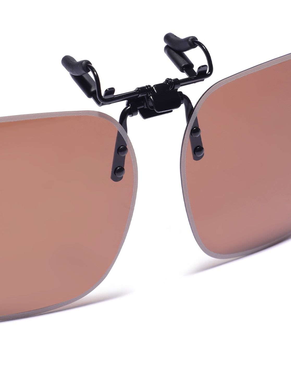 Brown & Grey Toned Polarised Lens Sunglass Clip for unisex