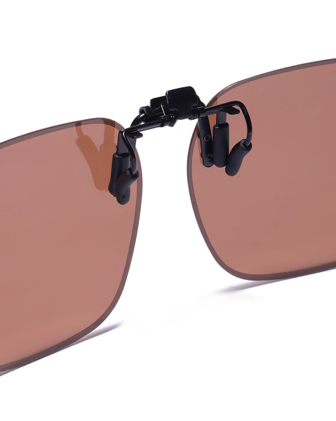 Brown & Grey Toned Polarised Lens Sunglass Clip for unisex
