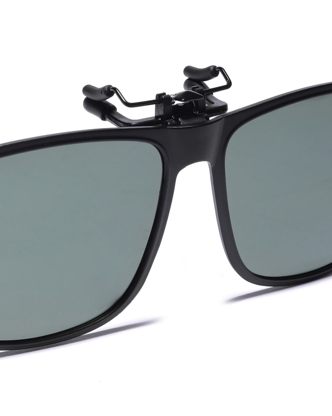 Black & Green Toned Polarised Lens Sunglass Clip for unisex