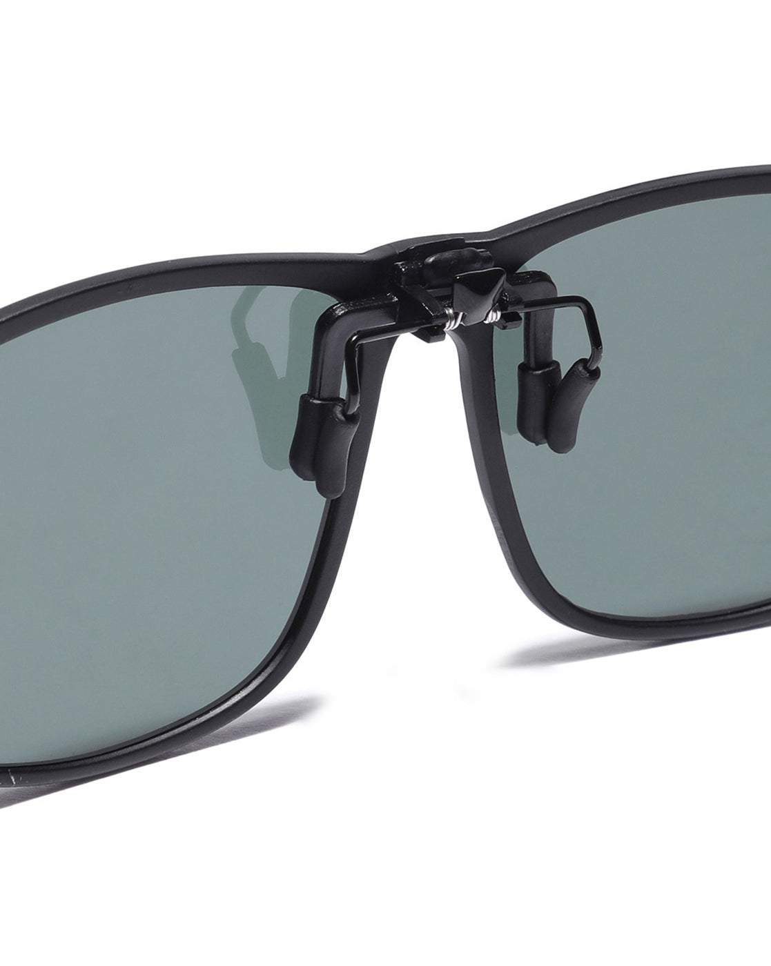 Black & Green Toned Polarised Lens Sunglass Clip for unisex