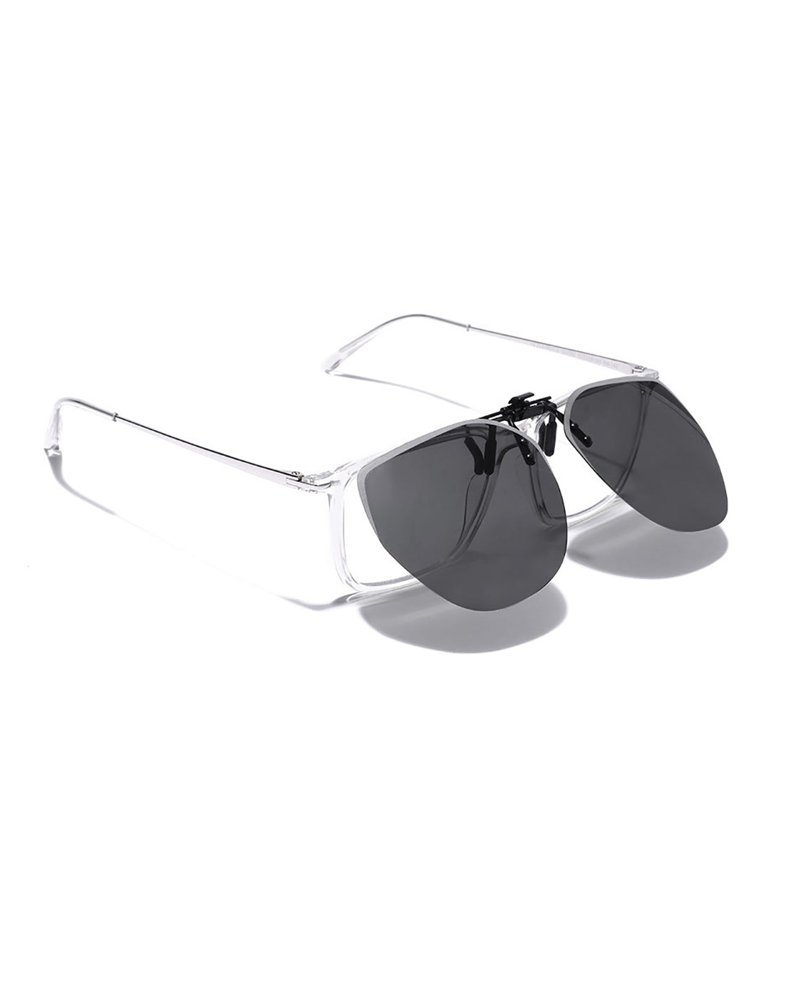 Black & Grey Toned Polarised Lens Sunglass Clip for unisex
