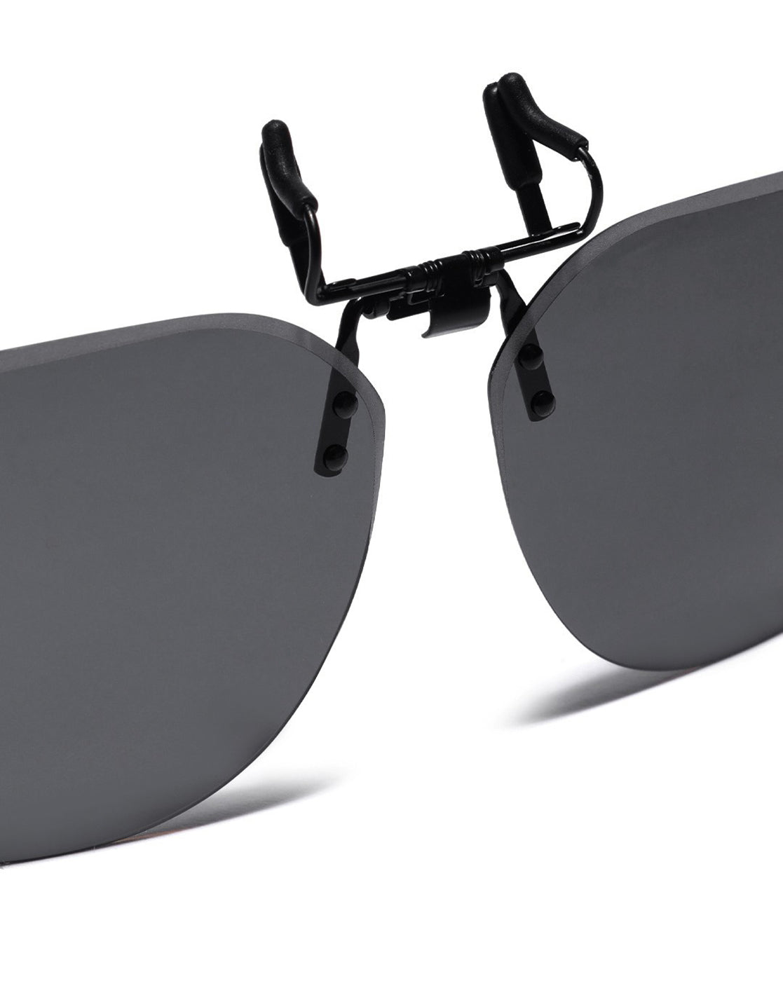 Black & Grey Toned Polarised Lens Sunglass Clip for unisex