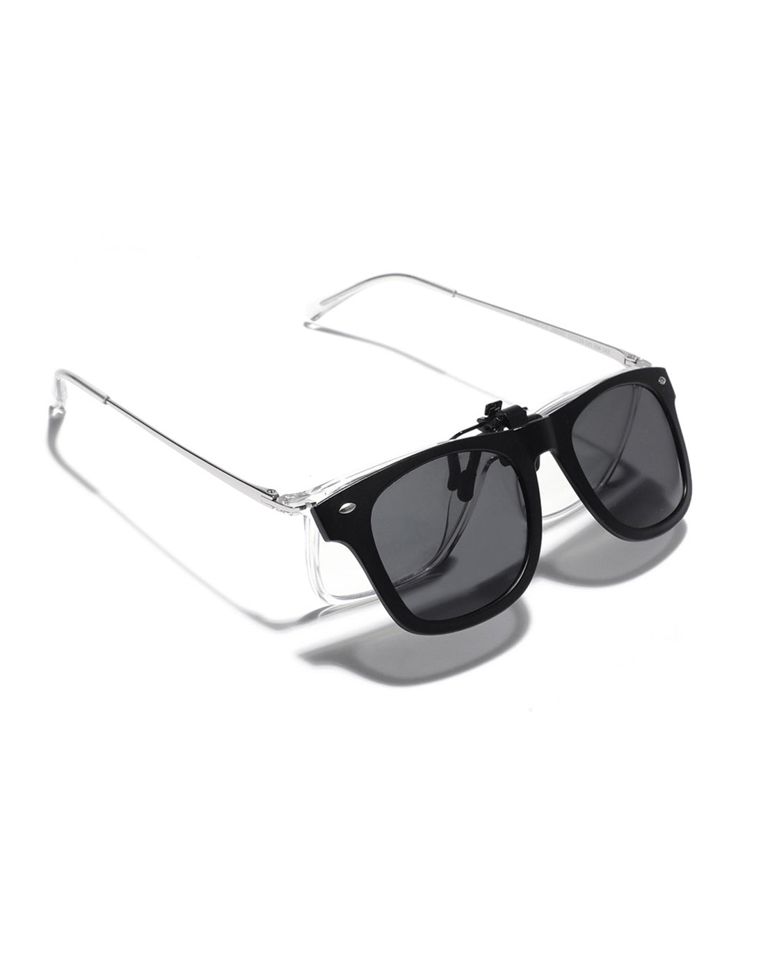 Black Toned Polarised Lens Sunglass Clip for unisex