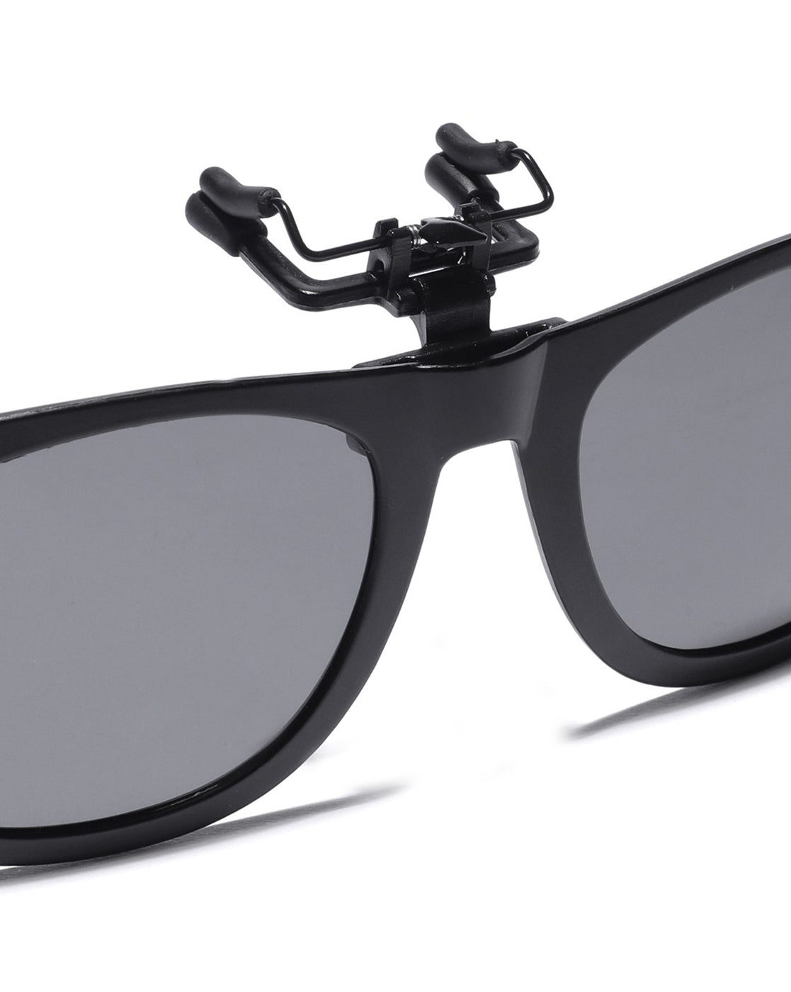 Black Toned Polarised Lens Sunglass Clip for unisex