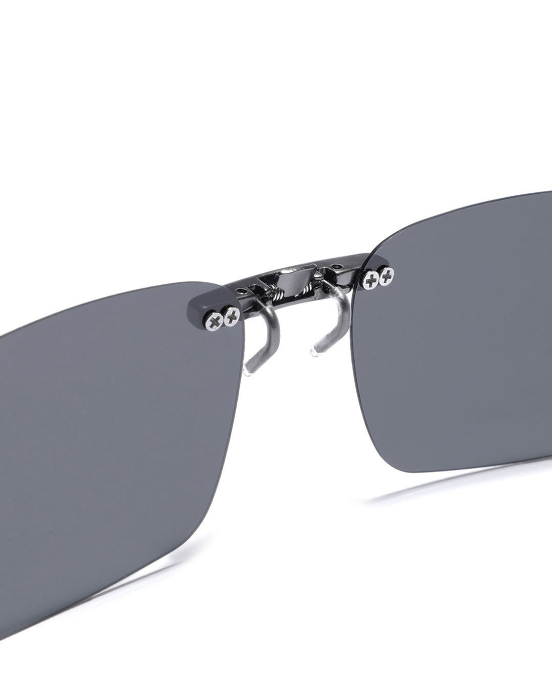 Black Toned Polarised Lens Sunglass Clip for unisex