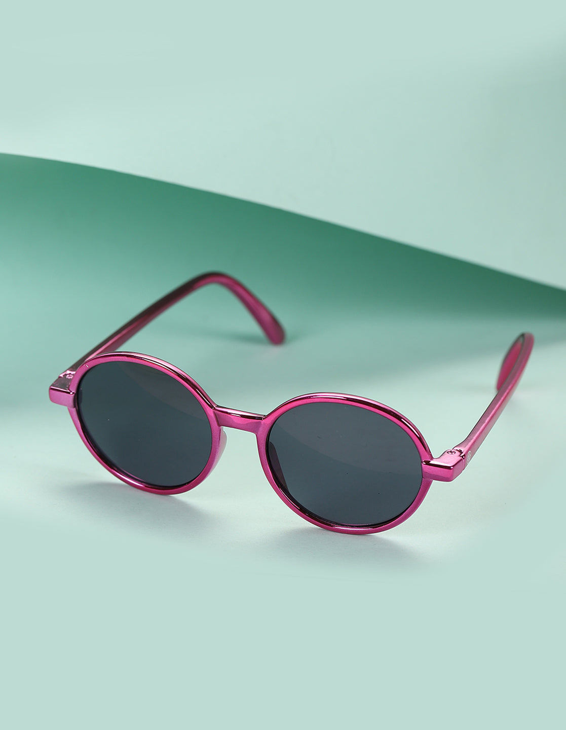 Carlton London Black Lens & Pink Round Sunglasses For Girl