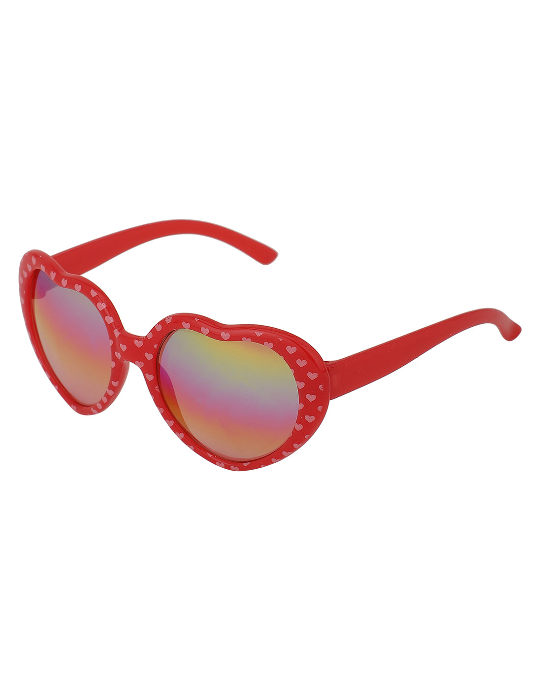 Carlton London Yellow & Red Heart Shape Sunglasses For Girl