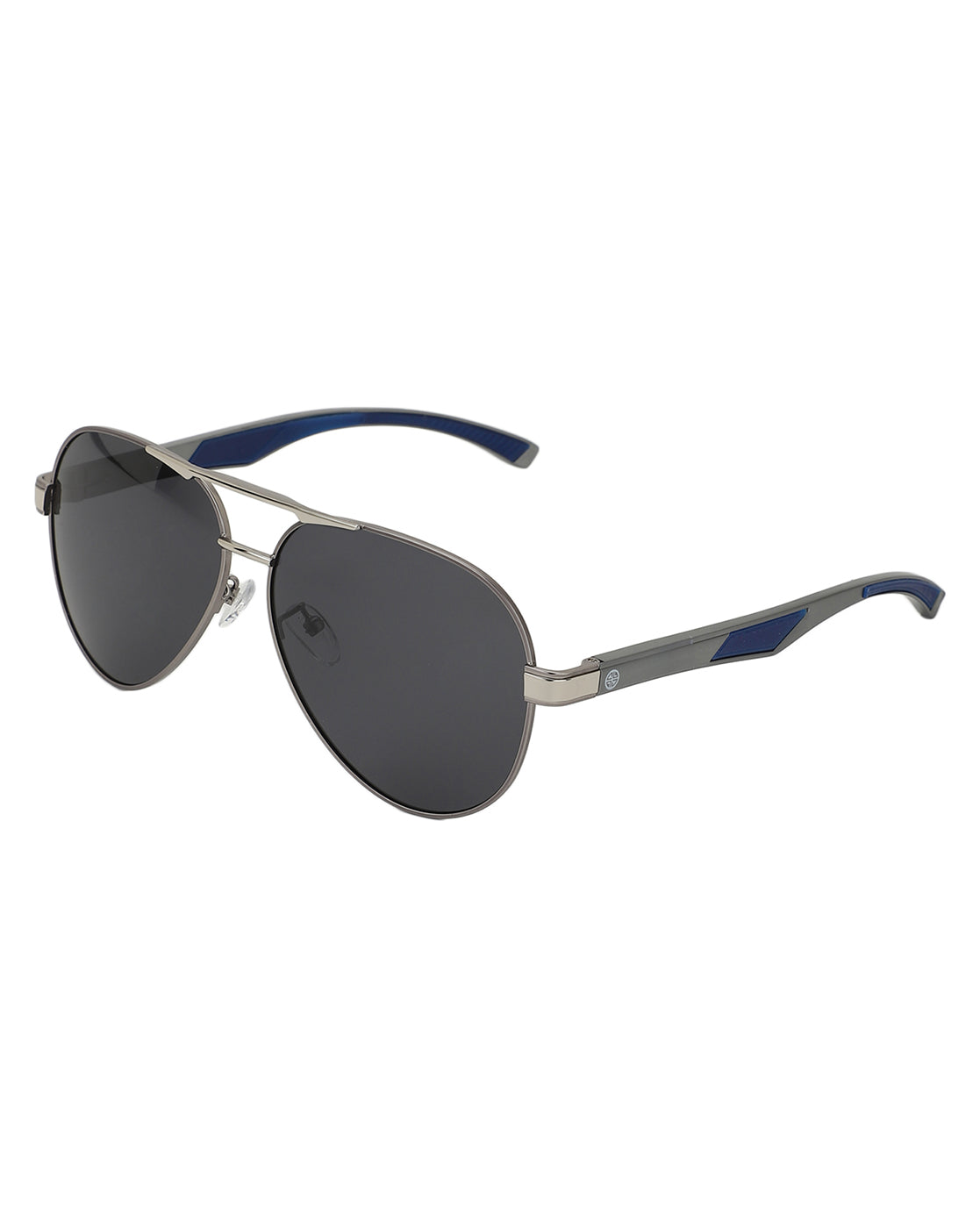 Carlton London Silver Toned Black Polarised And Uv Protected Lens Mens Aviator Sunglasses For Men