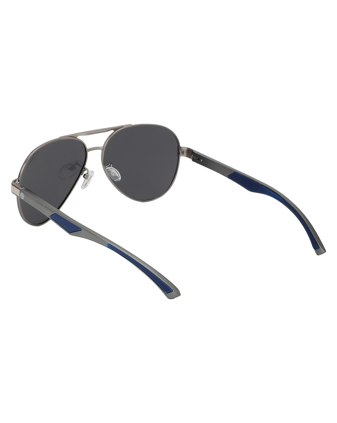 Carlton London Silver Toned Black Polarised And Uv Protected Lens Mens Aviator Sunglasses For Men