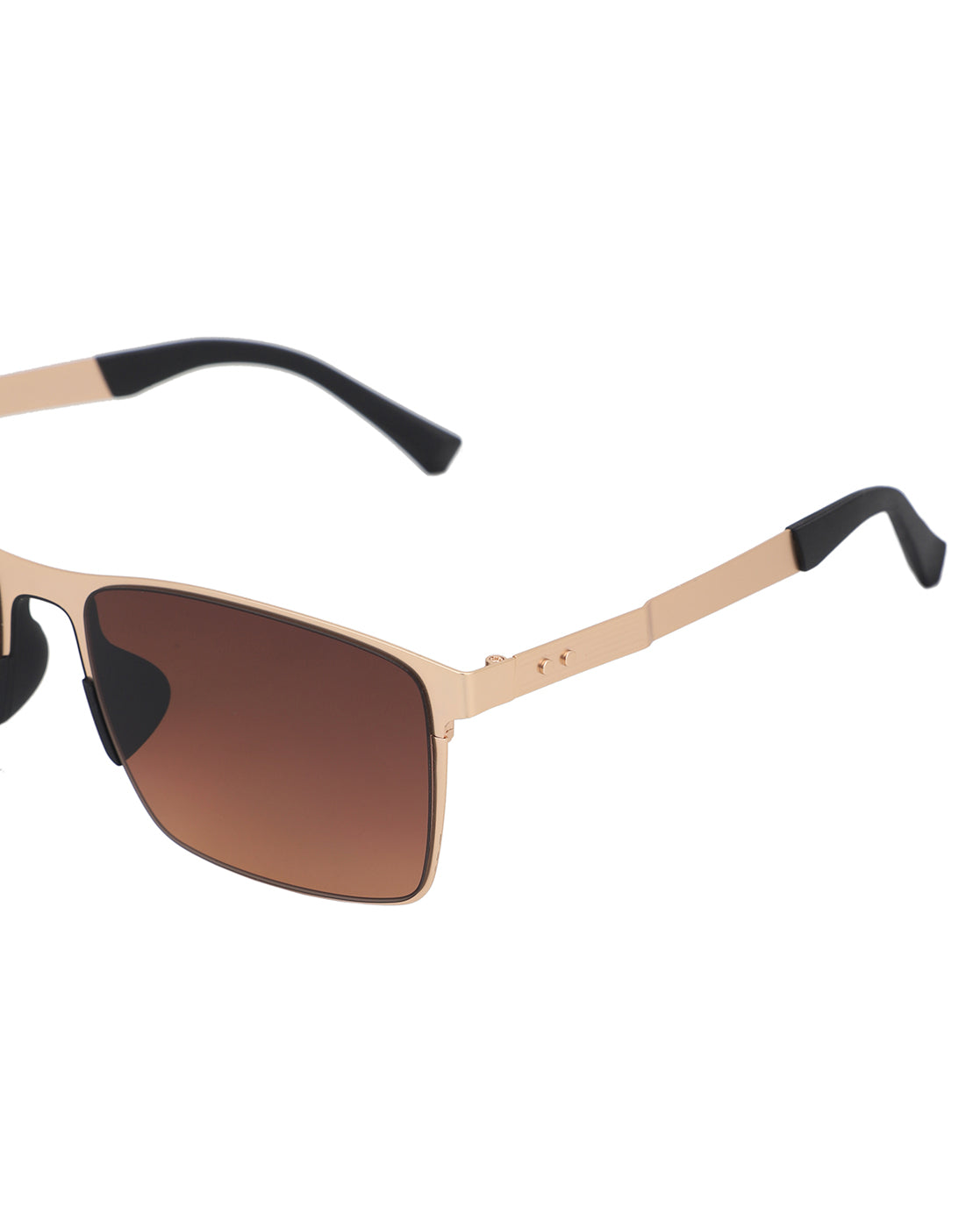 Premium Rose Gold with Brown & Polarised Lens Square Sunglass for Unisex