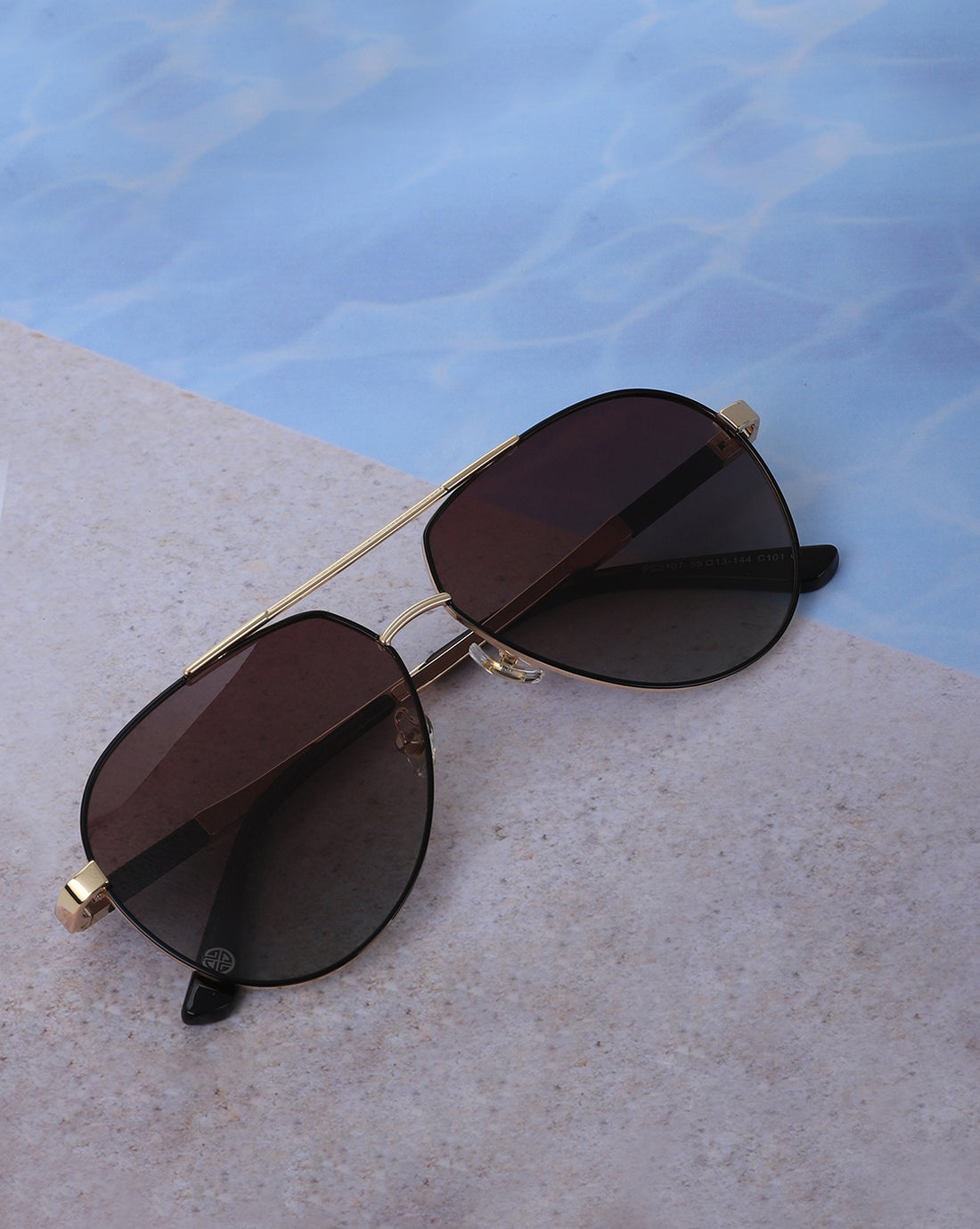 Premium Gold with Brown Toned & Polarised Lens Aviator Sunglass for men