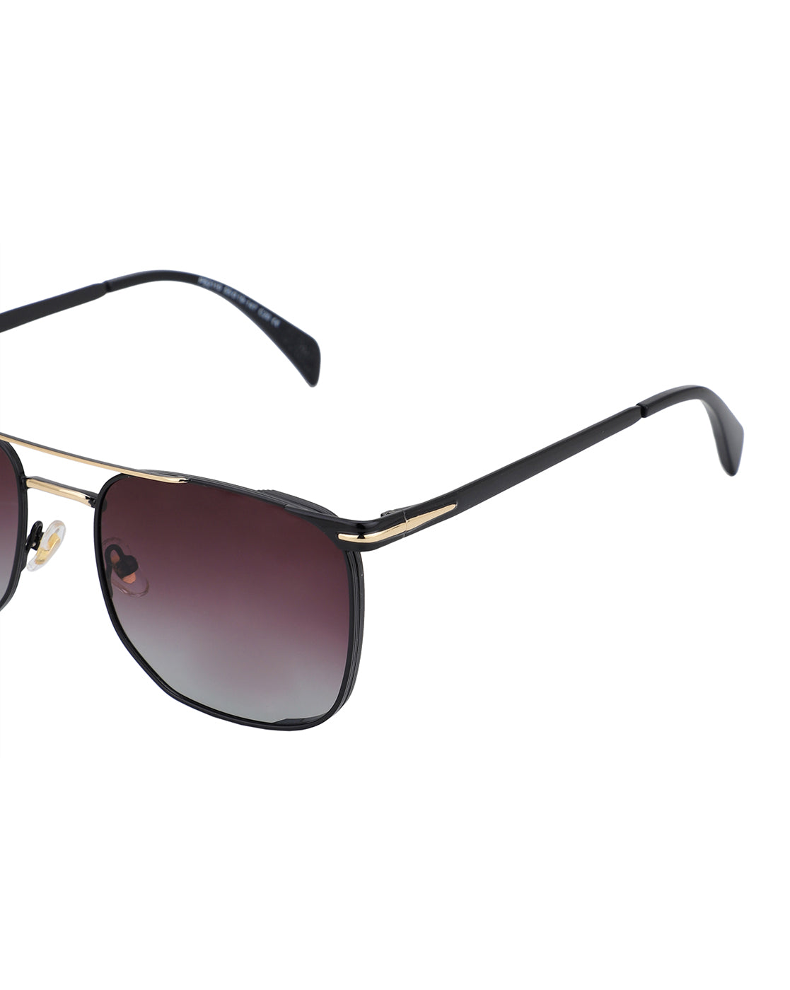 Premium Black with Gold Toned & Polarised Lens Square Sunglass for men