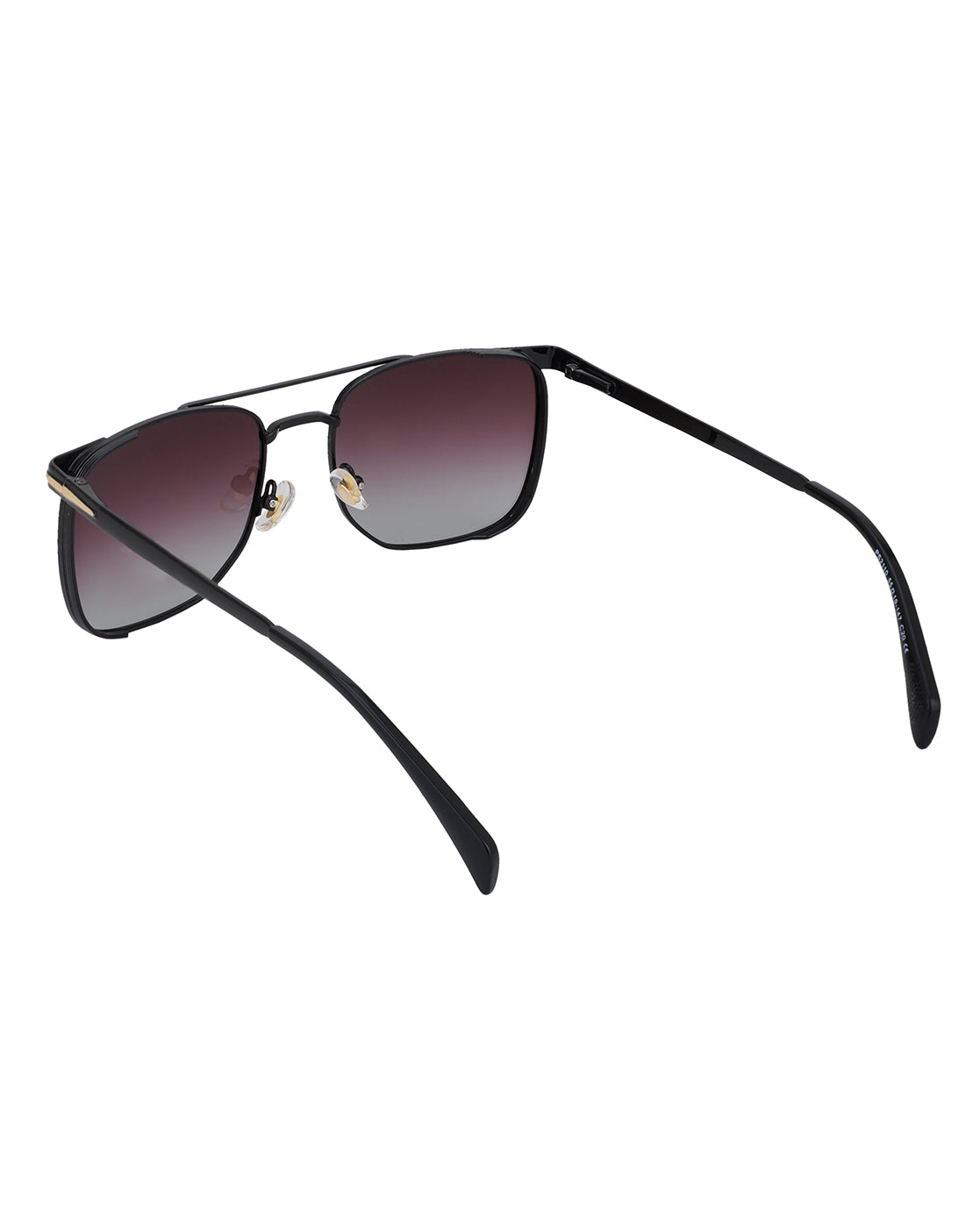 Premium Black with Gold Toned & Polarised Lens Square Sunglass for men
