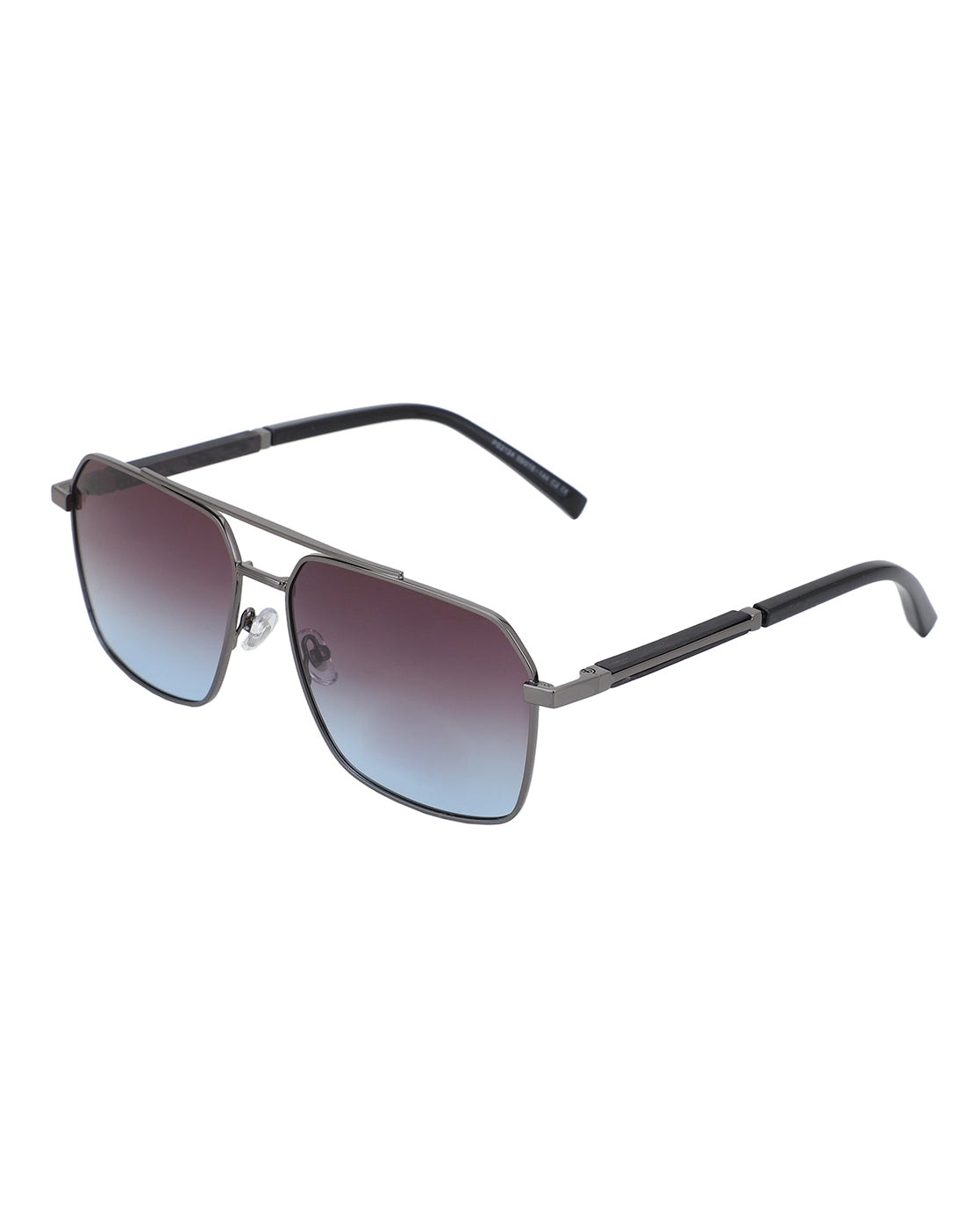 Premium Metallic with Black Toned & Polarised Lens Rectangle Sunglass for men