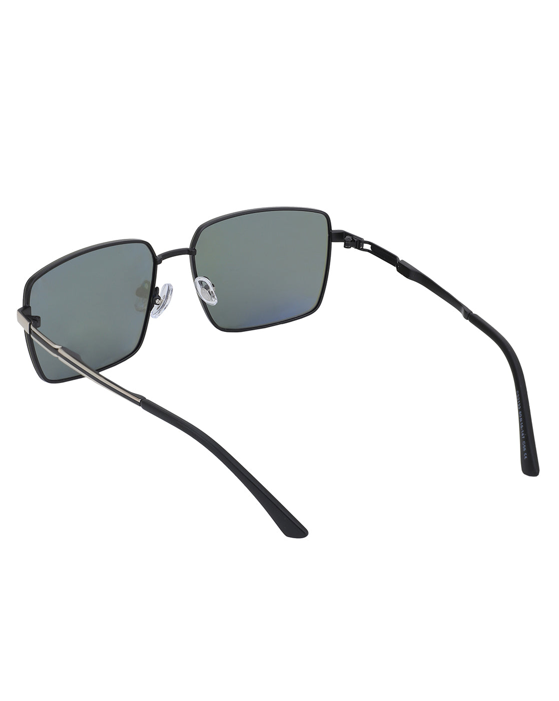 Premium Black with Silver Toned & Polarised Lens Square Mirror Sunglass for men