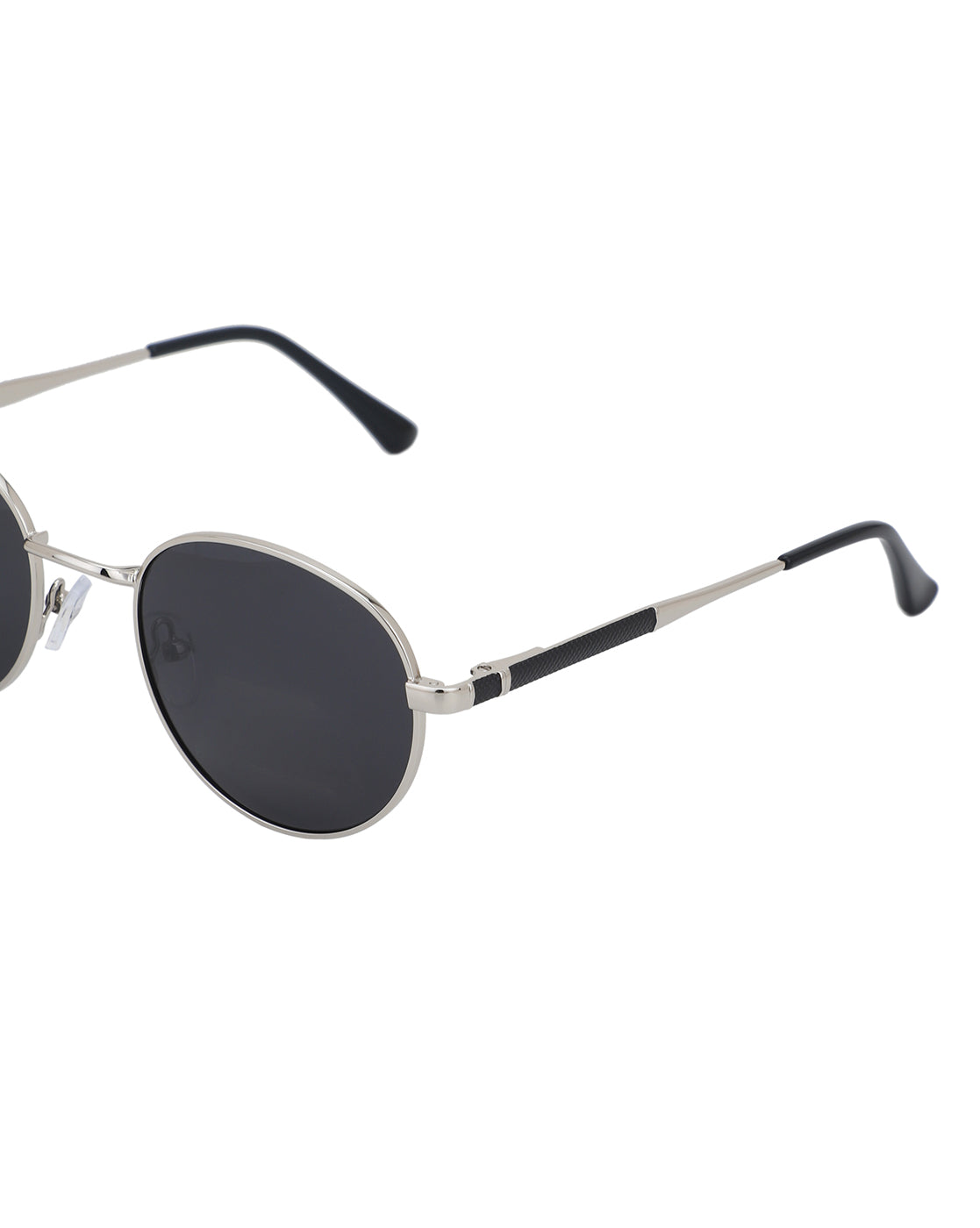 Premium Silver with Black Toned & Polarised Lens Oval Sunglass for unisex
