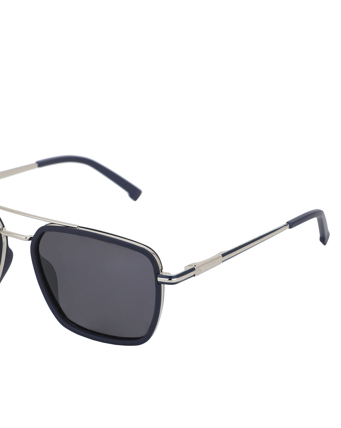 Premium Silver with Black Toned & Polarised Lens Square Sunglass for men