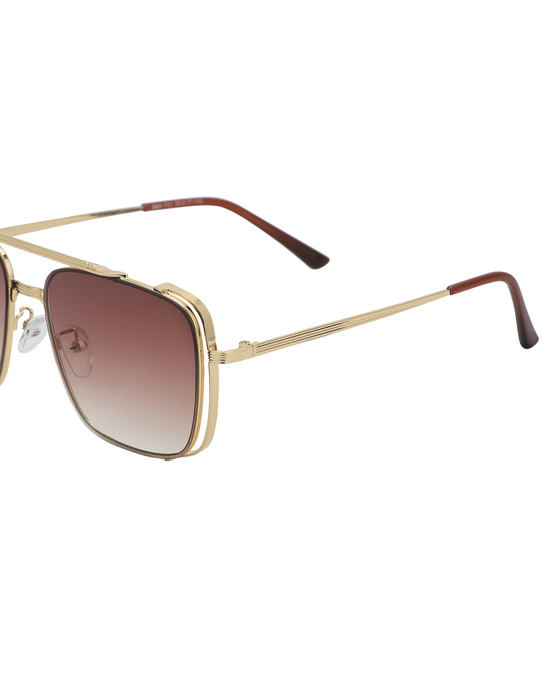 Gold Toned with UV Protected Lens Rectangle Sunglass for men