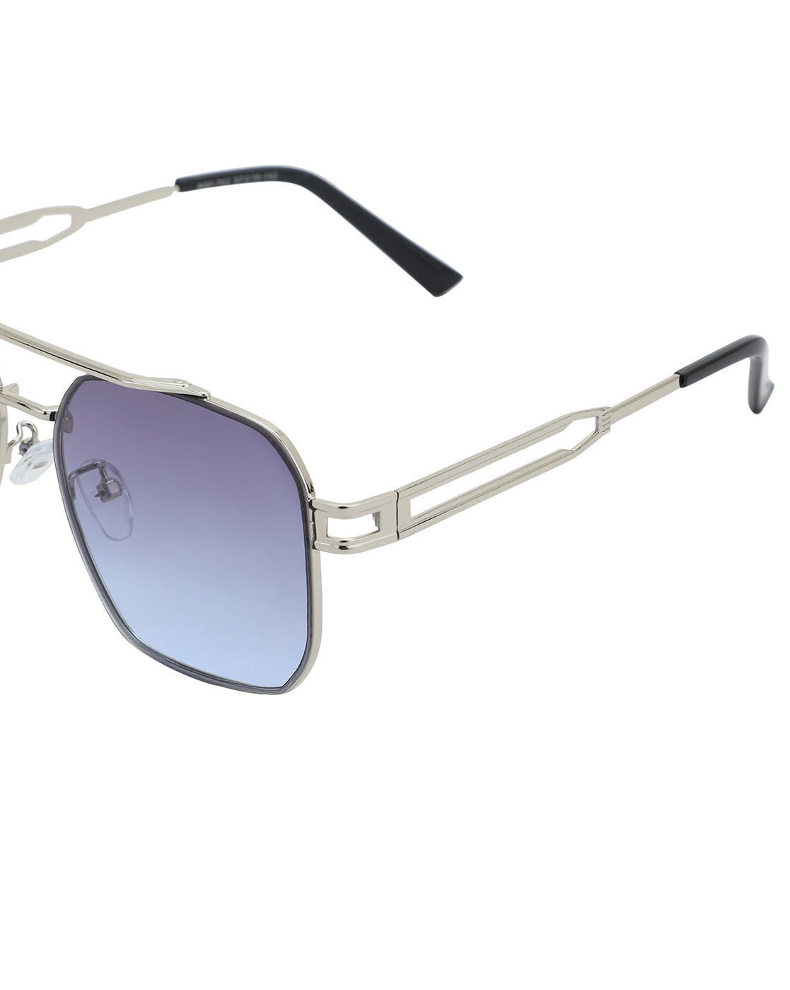 Silver Toned with UV Protected Lens Rectangle Sunglass for men