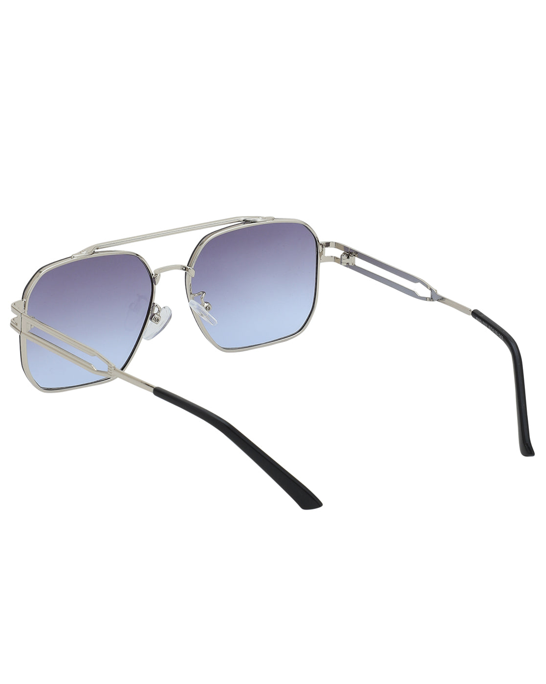 Silver Toned with UV Protected Lens Rectangle Sunglass for men