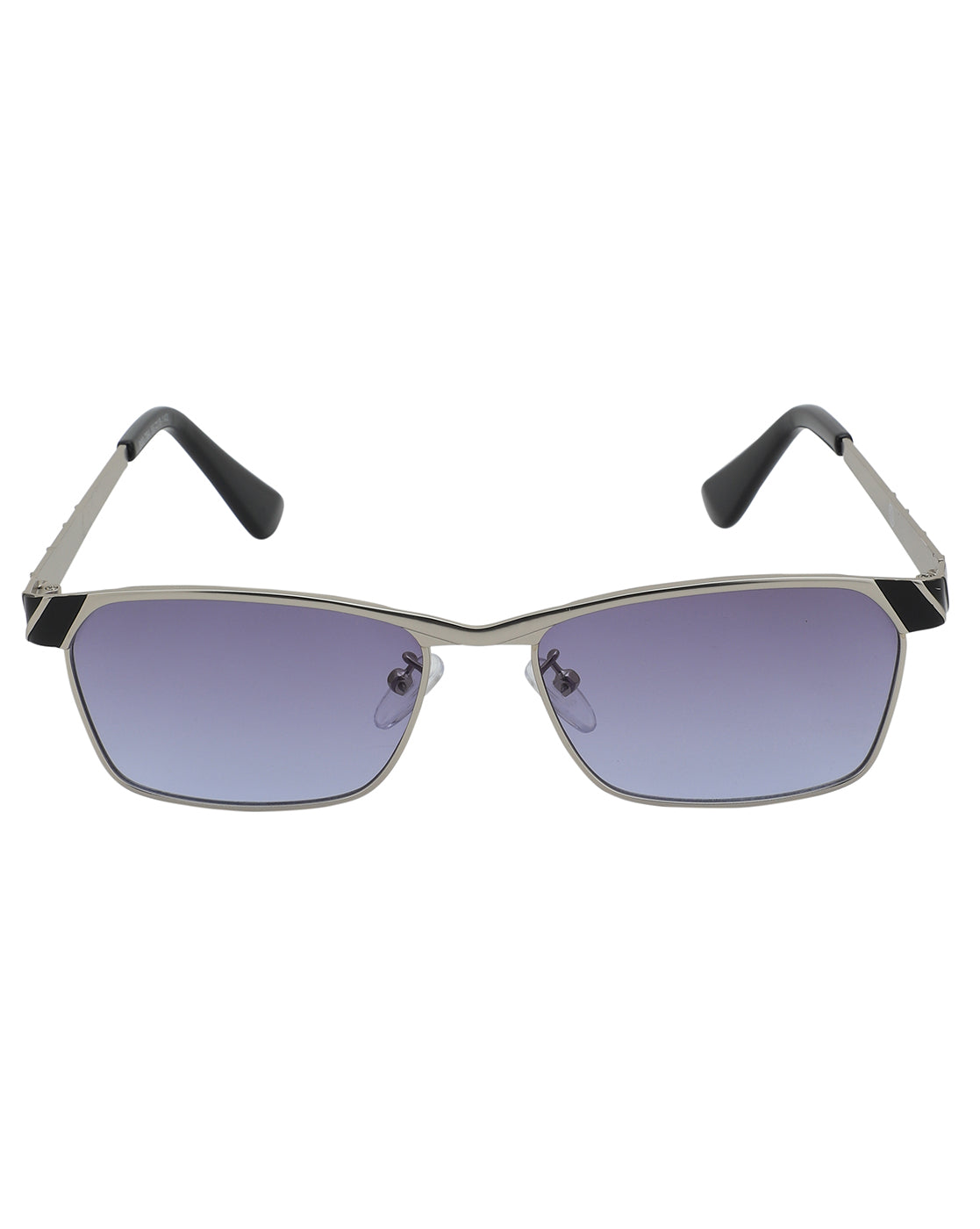 Silver & Black Toned with UV Protected Rectangle Sunglass for men