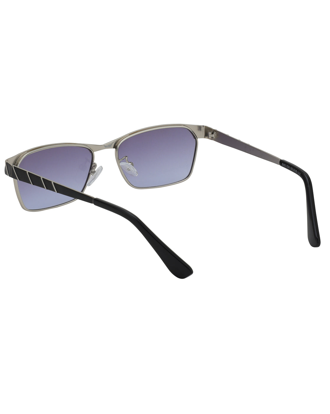 Silver & Black Toned with UV Protected Rectangle Sunglass for men