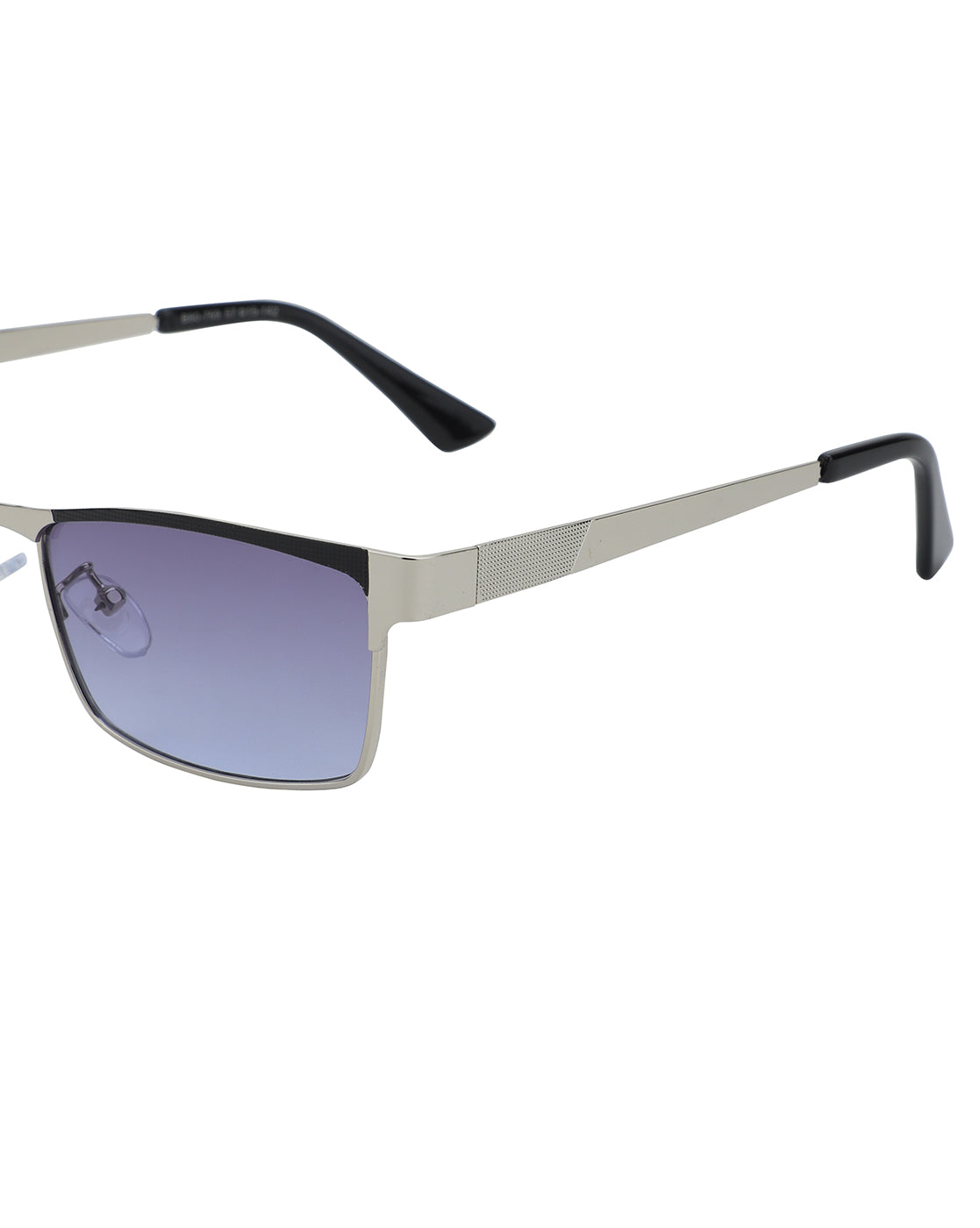 Silver & Black Toned with UV Protected Rectangle Sunglass for men