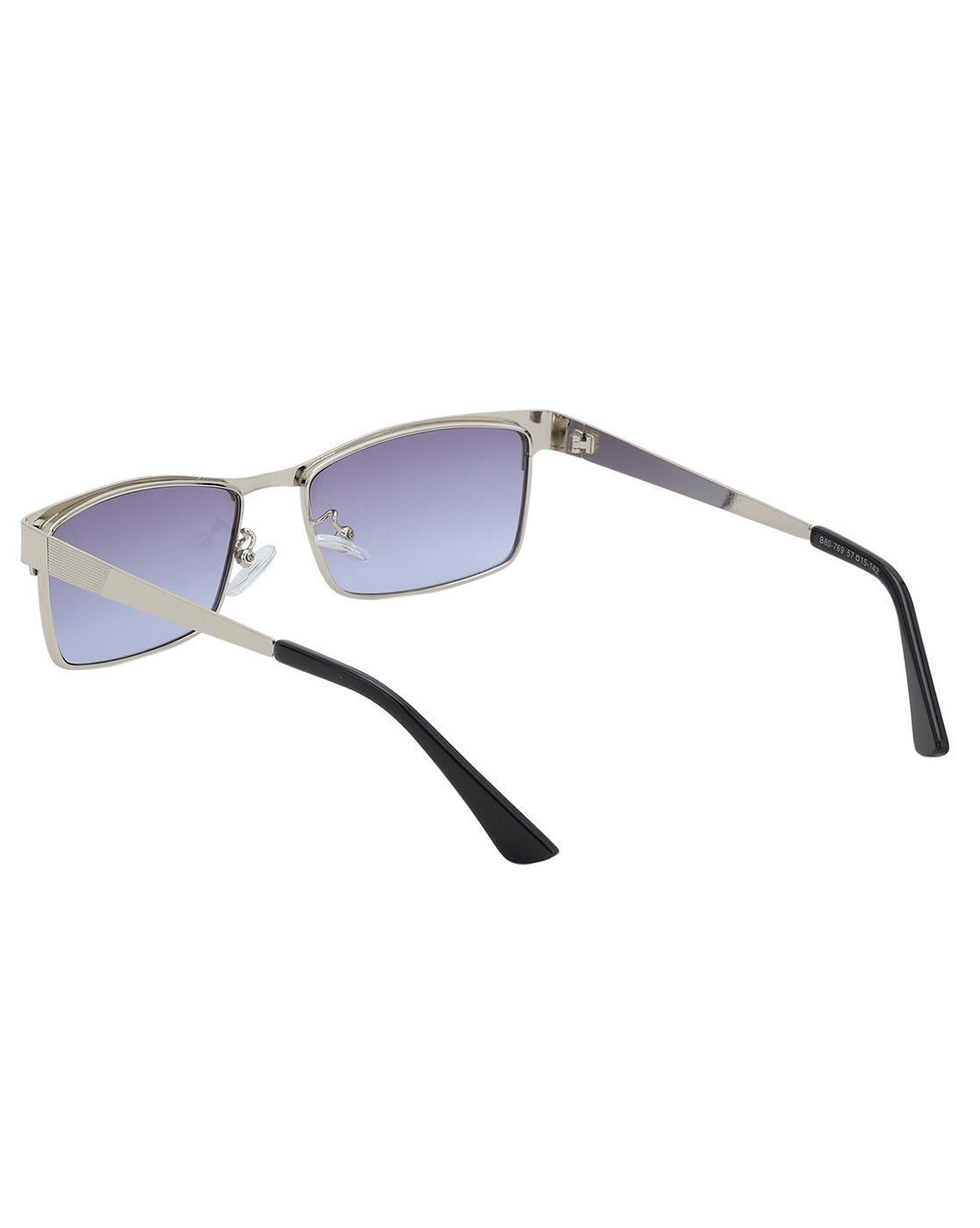 Silver & Black Toned with UV Protected Rectangle Sunglass for men