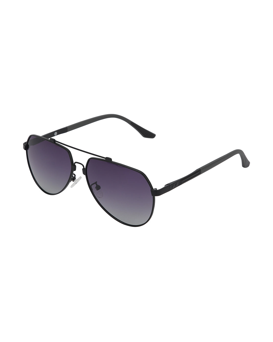 Black Toned with Blue Polarised Lens Aviator Sunglass for mens