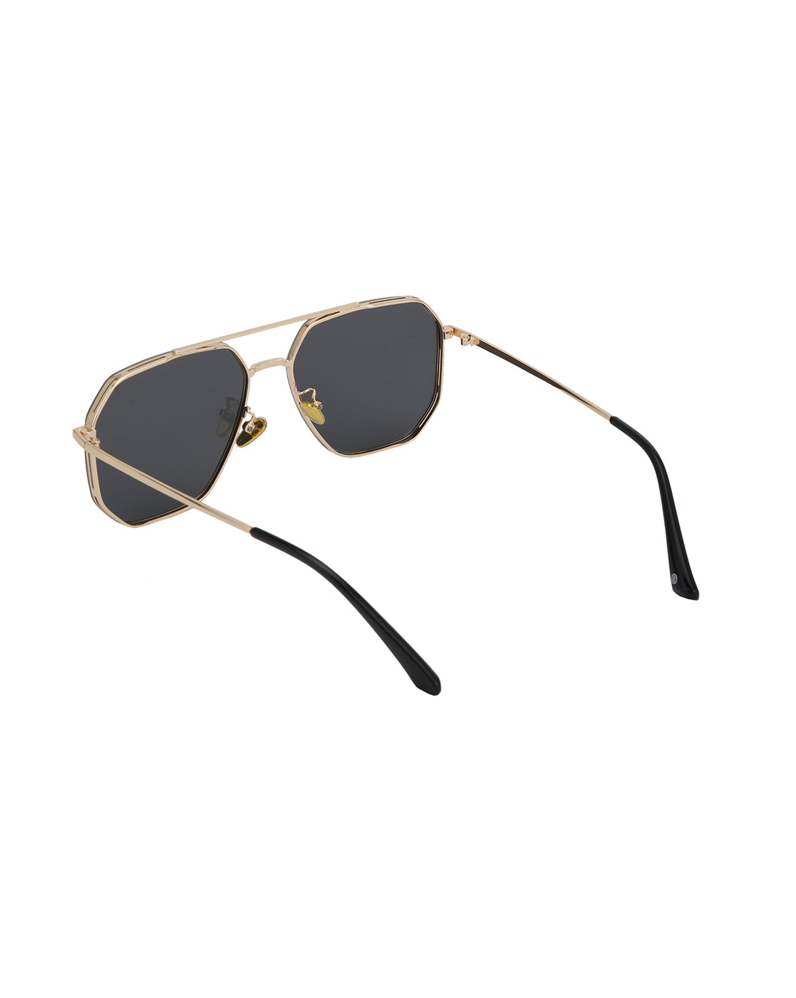 Rose Gold Toned with Black Polarised Lens Rectangle Sunglass for mens