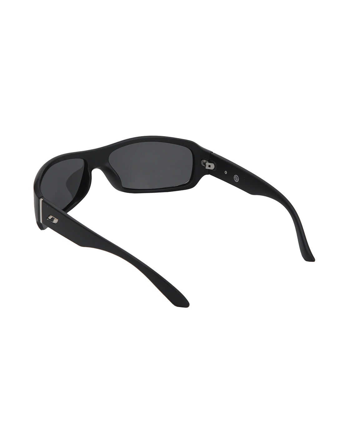 Black with Silver Toned and Black Polarised Lens Sports Sunglass for men
