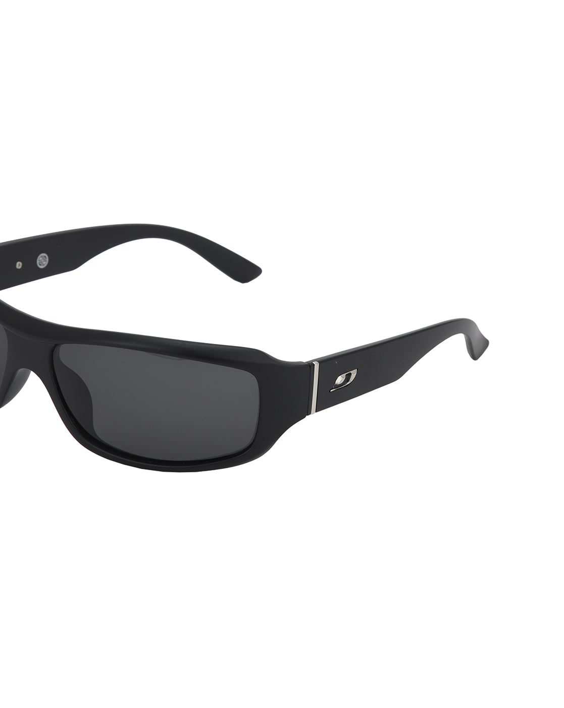 Black with Silver Toned and Black Polarised Lens Sports Sunglass for men
