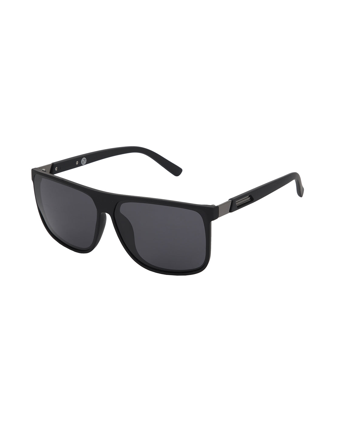 Black with Metallic Toned and Black Polarised Lens Wayfarer Sunglass for men
