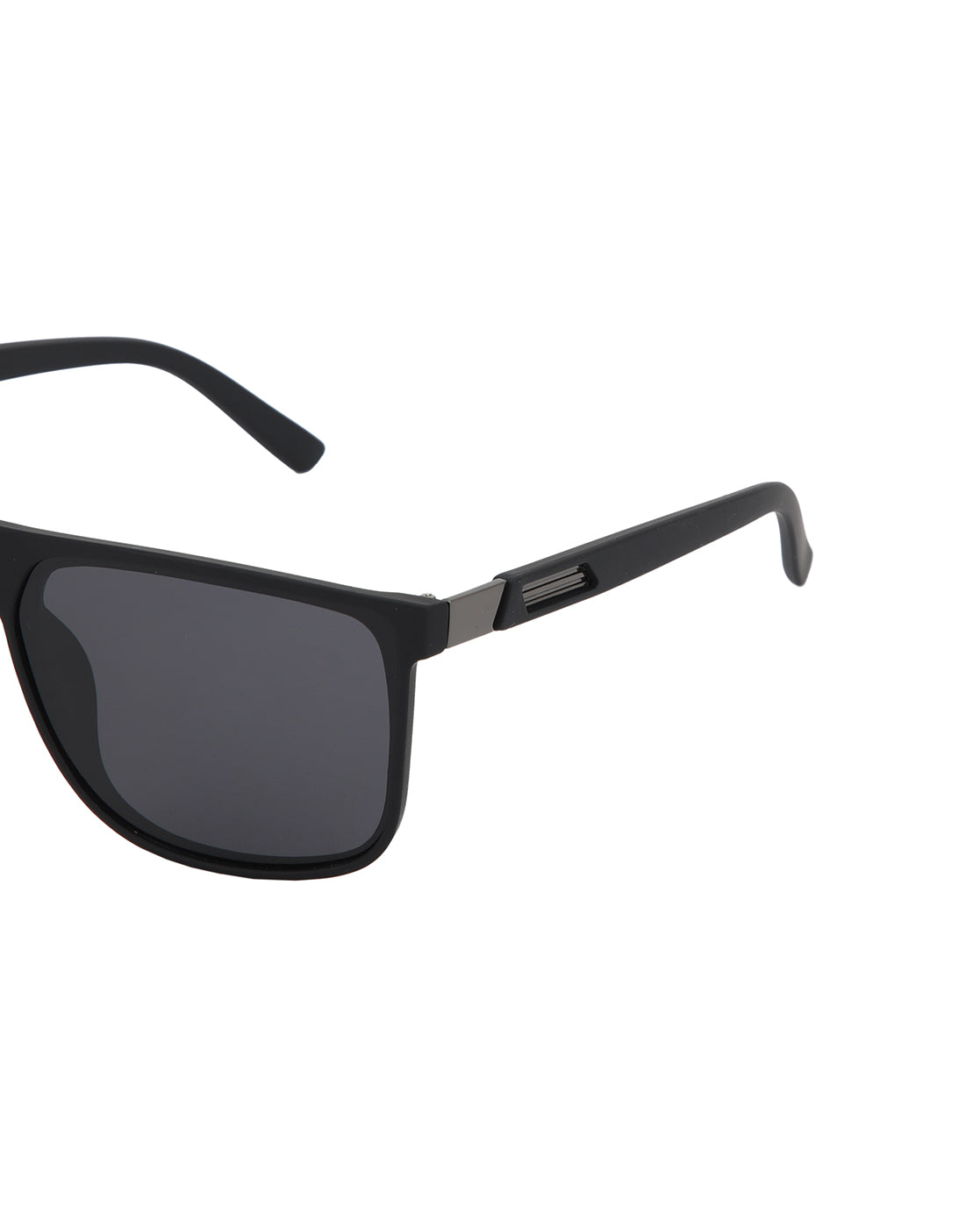 Black with Metallic Toned and Black Polarised Lens Wayfarer Sunglass for men