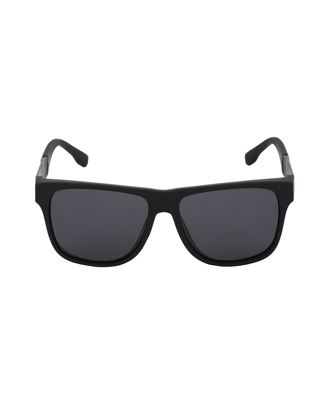 Black with Metallic Toned and Black Polarised Lens Wayfarer Sunglass for men