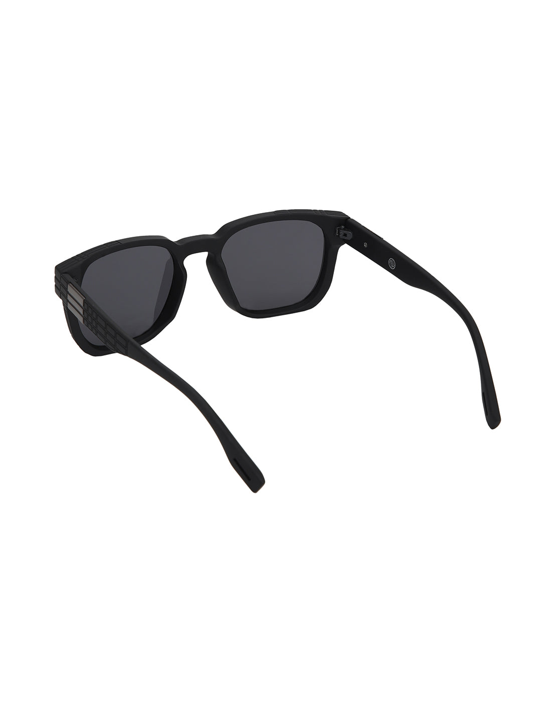 Black with Metallic Toned and Black Polarised Lens Rectangle Sunglass for men