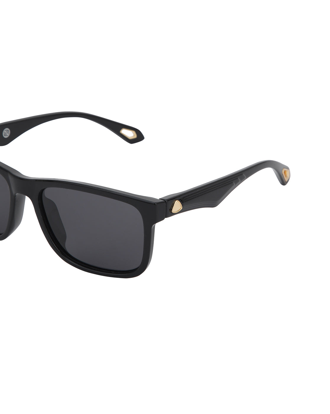 Black and Gold Toned with Blue Polarised Wayfarer Sunglass for men