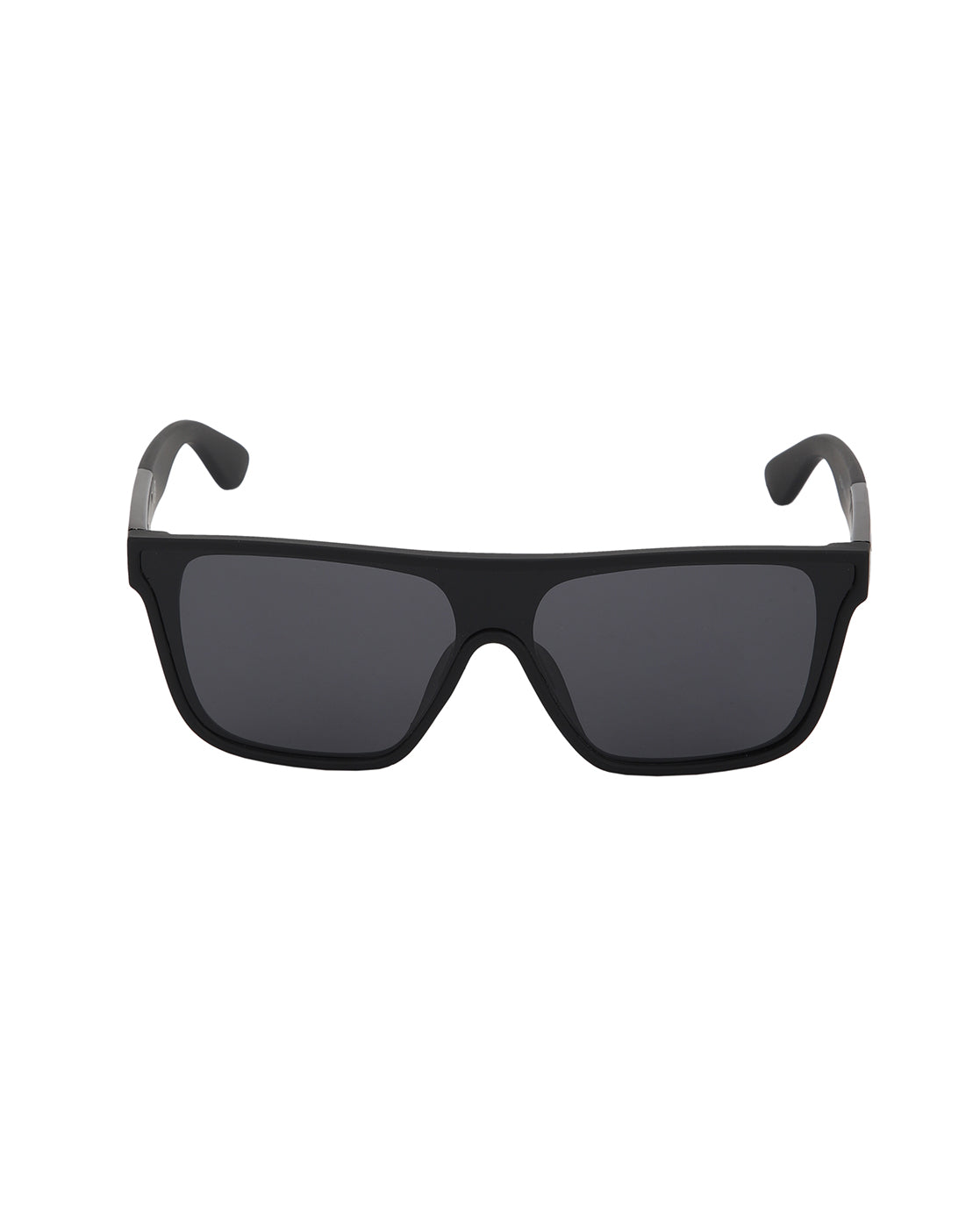 Black and Metallic Toned with Black Polarised Shield Sunglass for men