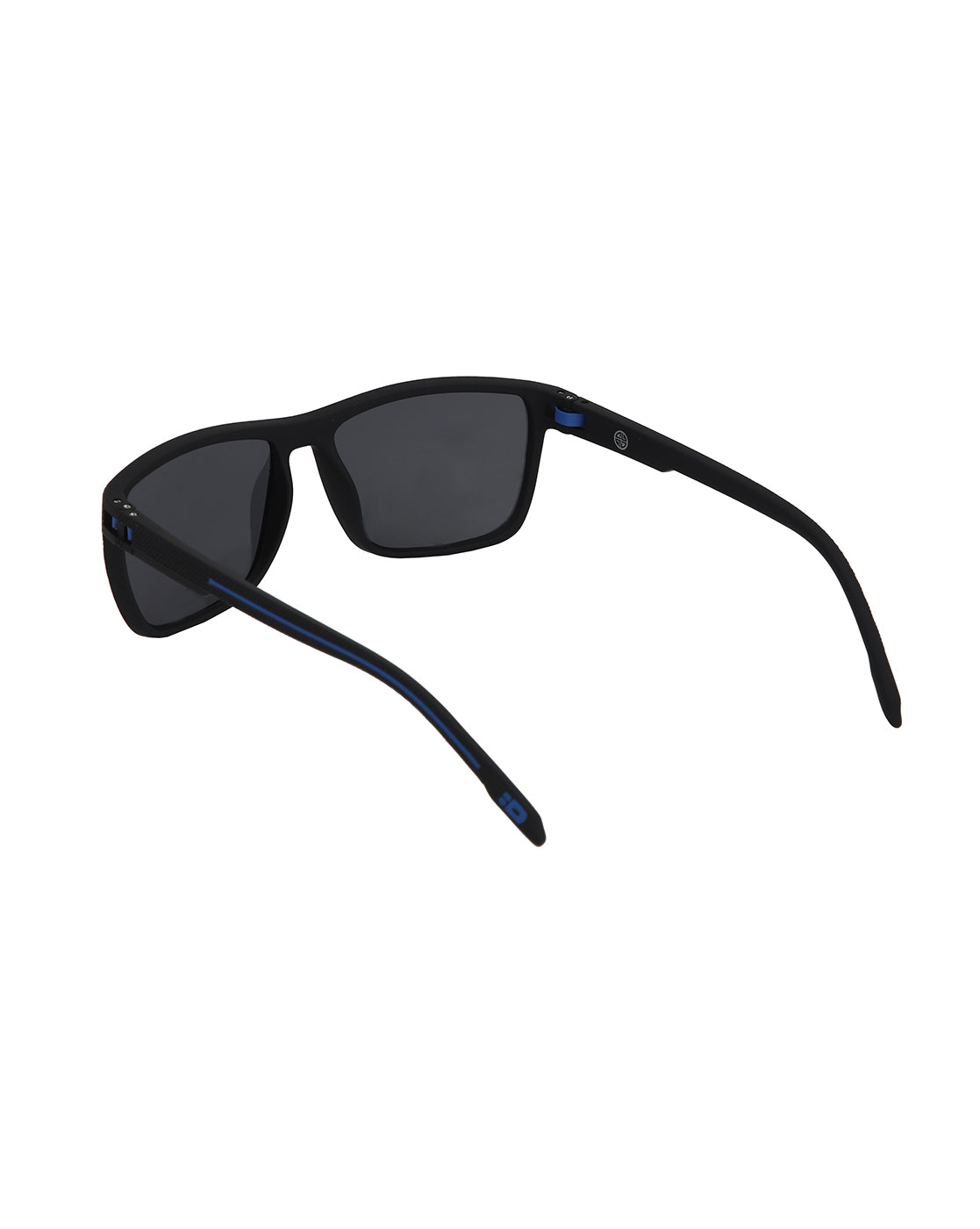 Black with Blue Toned and Black Polarised Lens Rectangle Sunglass for men