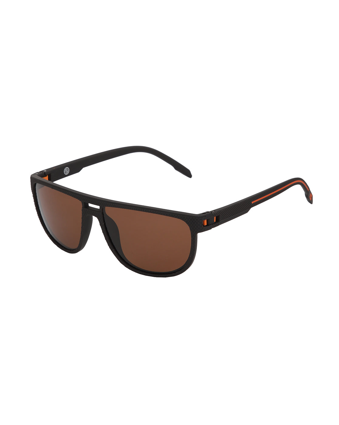 Brown with Orange Toned Brown Polarised Lens Wayfarer Sunglass for men