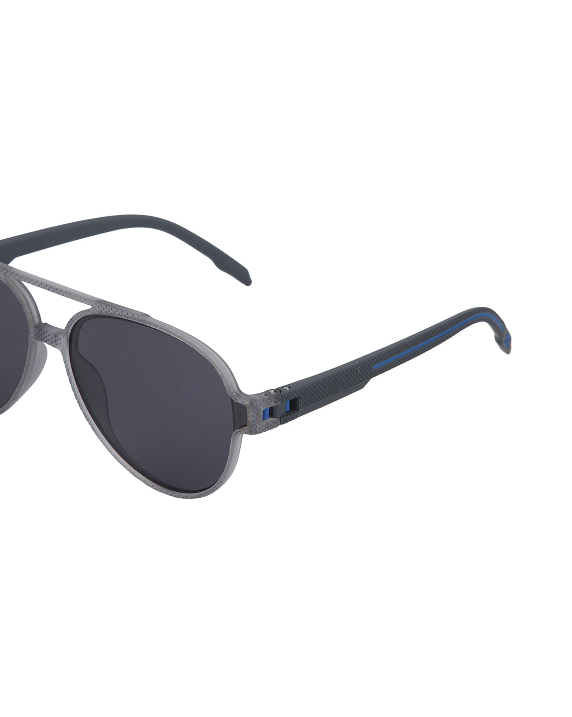 Grey Toned with Blue Polarised Lens Aviator Sunglass for men